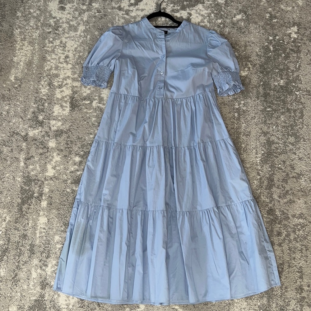 Who what wear puff sleeve midi shirt dress